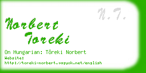 norbert toreki business card